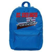 Uss South Dakota Bbgift57 Ww2 War Veteran Battleship Dad Boy Gift 16 in Basic Backpack