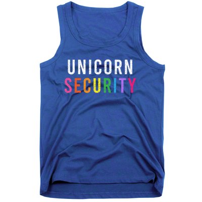 Unicorn Security Dad Brother Halloween Costume Funny Gift Tank Top