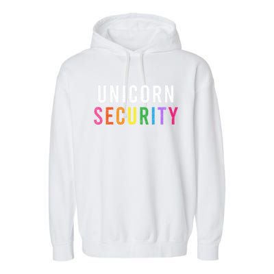 Unicorn Security Dad Brother Halloween Costume Funny Gift Garment-Dyed Fleece Hoodie