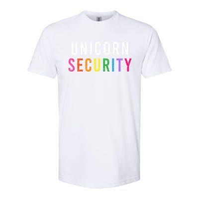 Unicorn Security Dad Brother Halloween Costume Funny Gift Softstyle CVC T-Shirt