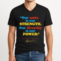 Unity Strength Diversity Power Quote For Social Justice V-Neck T-Shirt