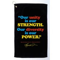 Unity Strength Diversity Power Quote For Social Justice Golf Towel
