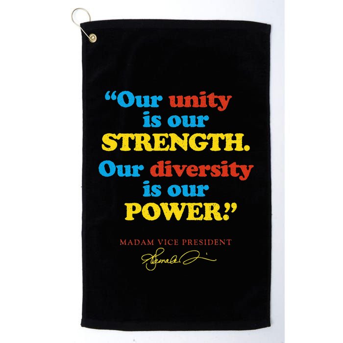 Unity Strength Diversity Power Quote For Social Justice Golf Towel