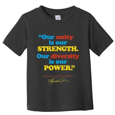 Unity Strength Diversity Power Quote For Social Justice Toddler T-Shirt