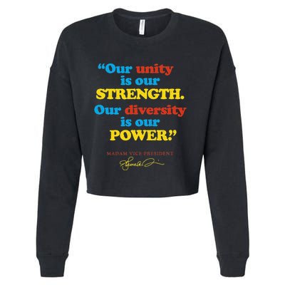 Unity Strength Diversity Power Quote For Social Justice Cropped Pullover Crew