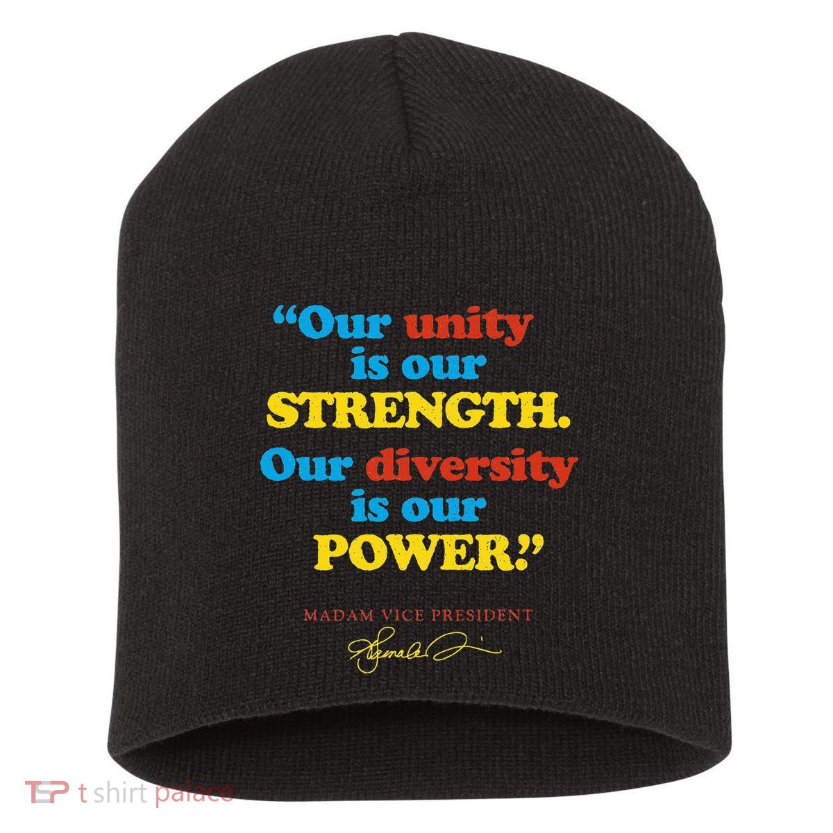 Unity Strength Diversity Power Quote For Social Justice Short Acrylic Beanie