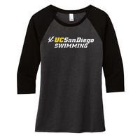 Uc San Diego Swimming Women's Tri-Blend 3/4-Sleeve Raglan Shirt