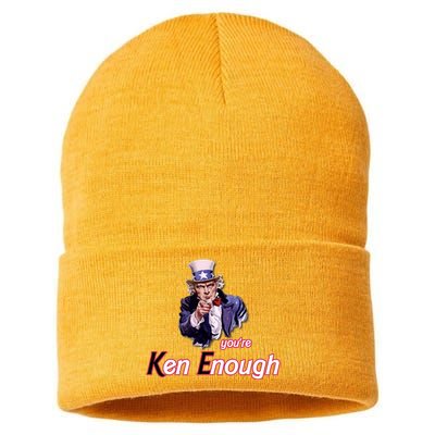 Uncle Sam Enough I Am Enough Funny Im Ken I Am Ken Kenenoug Sustainable Knit Beanie