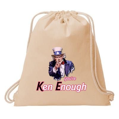 Uncle Sam Enough I Am Enough Funny Im Ken I Am Ken Kenenoug Drawstring Bag