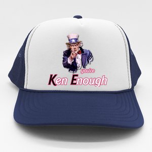 Uncle Sam Enough I Am Enough Funny Im Ken I Am Ken Kenenoug Trucker Hat