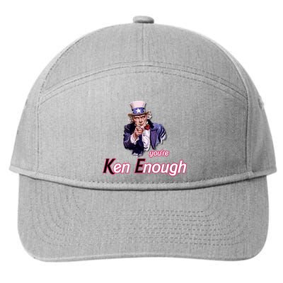 Uncle Sam Enough I Am Enough Funny Im Ken I Am Ken Kenenoug 7-Panel Snapback Hat