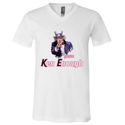 Uncle Sam Enough I Am Enough Funny Im Ken I Am Ken Kenenoug V-Neck T-Shirt