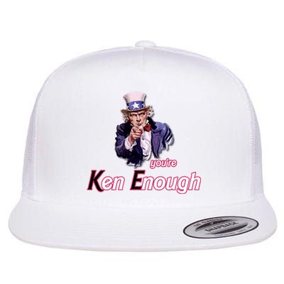 Uncle Sam Enough I Am Enough Funny Im Ken I Am Ken Kenenoug Flat Bill Trucker Hat