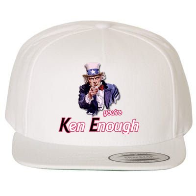 Uncle Sam Enough I Am Enough Funny Im Ken I Am Ken Kenenoug Wool Snapback Cap