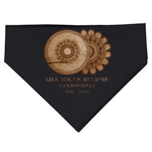 Usa Solar Eclipse Carbondale 2017 2024 Unique Gift USA-Made Doggie Bandana