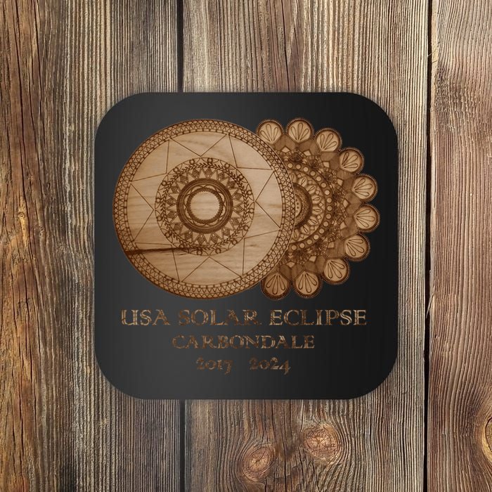 Usa Solar Eclipse Carbondale 2017 2024 Unique Gift Coaster