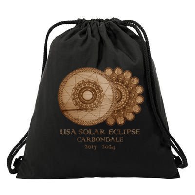 Usa Solar Eclipse Carbondale 2017 2024 Unique Gift Drawstring Bag