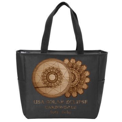 Usa Solar Eclipse Carbondale 2017 2024 Unique Gift Zip Tote Bag