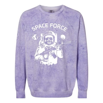 Us Space Force Colorblast Crewneck Sweatshirt