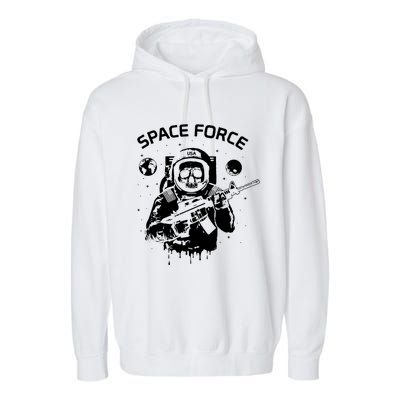 Us Space Force Garment-Dyed Fleece Hoodie