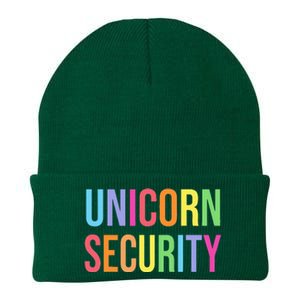 Unicorn Security Funny Birthday Girl Gifts Dad Mom Daughter Knit Cap Winter Beanie