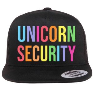 Unicorn Security Funny Birthday Girl Gifts Dad Mom Daughter Flat Bill Trucker Hat