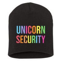 Unicorn Security Funny Birthday Girl Gifts Dad Mom Daughter Short Acrylic Beanie