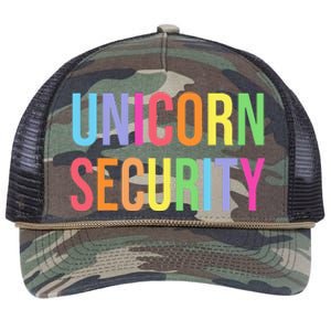 Unicorn Security Funny Birthday Girl Gifts Dad Mom Daughter Retro Rope Trucker Hat Cap