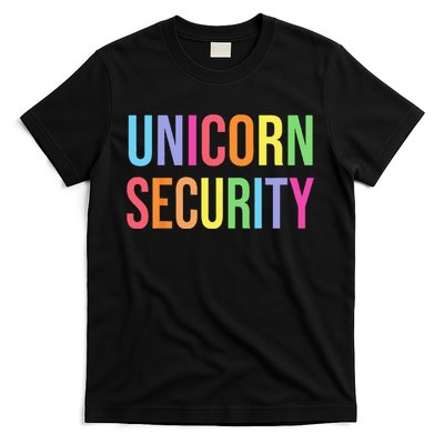 Unicorn Security Funny Birthday Girl Gifts Dad Mom Daughter T-Shirt