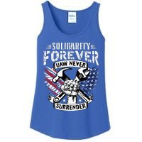 USA Solidarity Forever UAW Never Surrender Union Strong Ladies Essential Tank