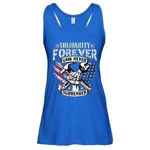 USA Solidarity Forever UAW Never Surrender Union Strong Ladies Essential Flowy Tank