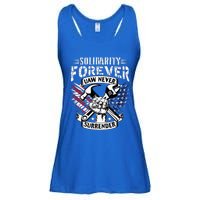 USA Solidarity Forever UAW Never Surrender Union Strong Ladies Essential Flowy Tank