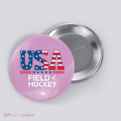 United States Flag Field Hockey Usa Team Sport Field Hockey Button