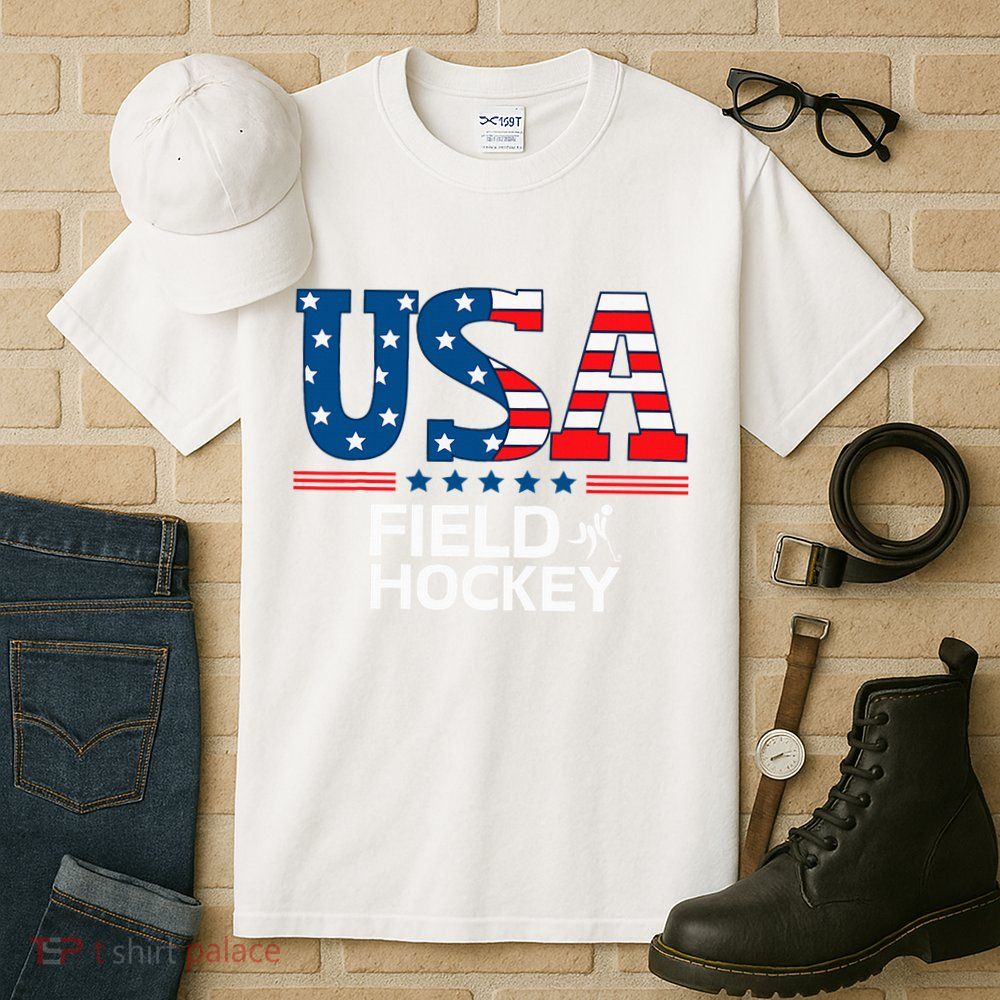 United States Flag Field Hockey Usa Team Sport Field Hockey Tall T-Shirt