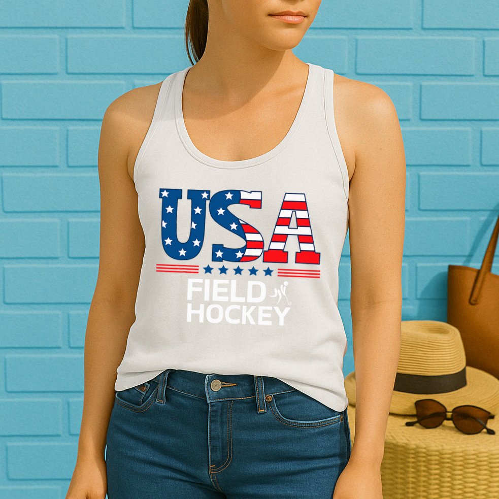 United States Flag Field Hockey Usa Team Sport Field Hockey Womens Tank Top