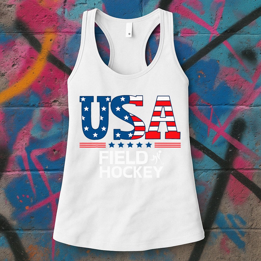 United States Flag Field Hockey Usa Team Sport Field Hockey Womens Tank Top