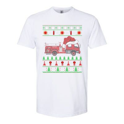 Ugly Style Fire Truck Fire Firefighter Christmas Meaningful Gift Softstyle CVC T-Shirt