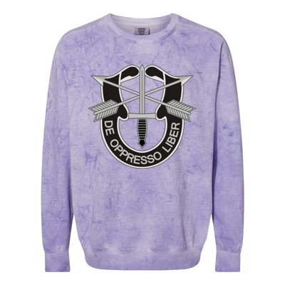 Us Special Forces Meaningful Gift De Oppresso Liber Cool Gift Colorblast Crewneck Sweatshirt