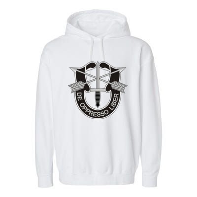 Us Special Forces Meaningful Gift De Oppresso Liber Cool Gift Garment-Dyed Fleece Hoodie