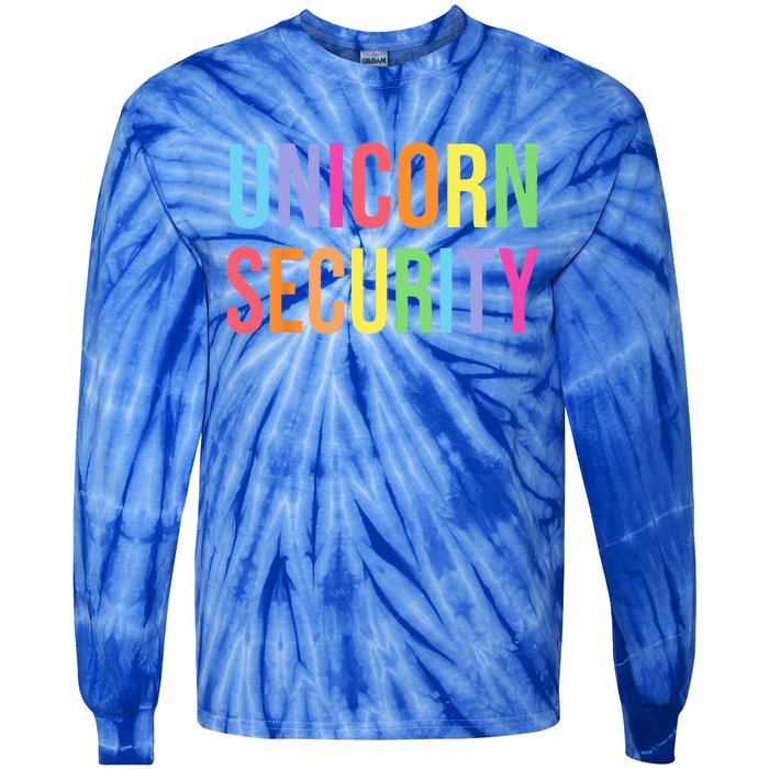 Unicorn Security Funny Birthday Gifts Dad Mom Daughter Tie-Dye Long Sleeve Shirt