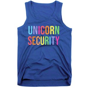 Unicorn Security Funny Birthday Gifts Dad Mom Daughter Tank Top