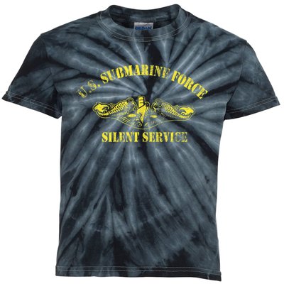 U.S Submarine Force Silent Service Veteran Submariner Kids Tie-Dye T-Shirt