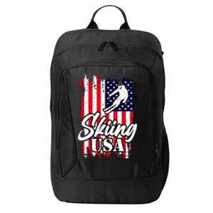 USA Skiing Flag Design City Backpack