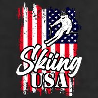 USA Skiing Flag Design Trucker Hat