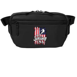 USA Skiing Flag Design Crossbody Pack