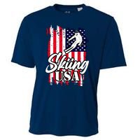 USA Skiing Flag Design Cooling Performance Crew T-Shirt