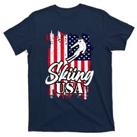 USA Skiing Flag Design T-Shirt