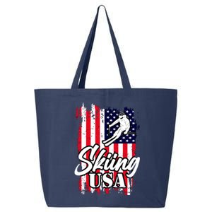 USA Skiing Flag Design 25L Jumbo Tote