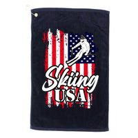 USA Skiing Flag Design Golf Towel