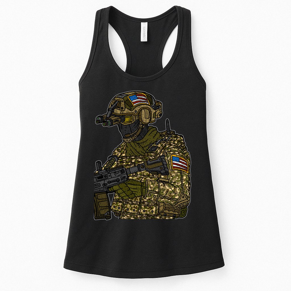US Special Force Soldier Army Womens Tank Top